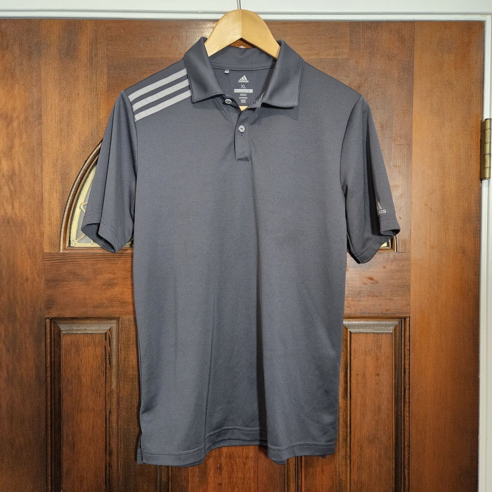 Adidas Golf Polo Shirt | Gray Performance Polo | Men’s XL